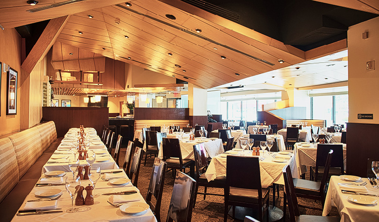 Full restaurant event space at Nick + Stef's Steakhouse in NYC