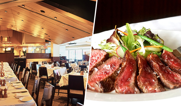 Full restaurant event space and steak